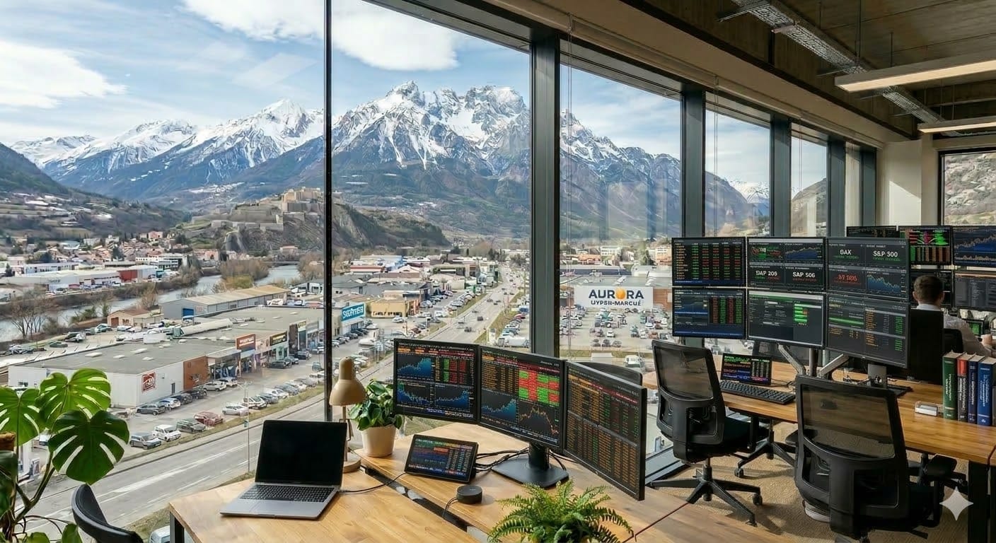 Bureau avec vue sur la montagne
